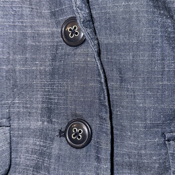 Marisa Christina blazer denim chambray peplum ruffle - Picture 3 of 8